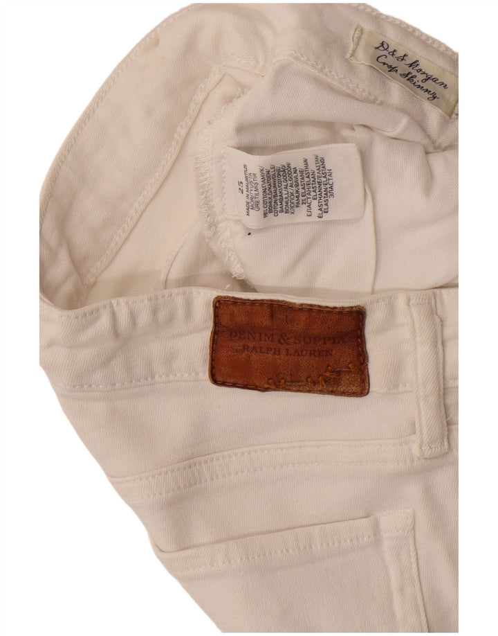 Damskie jeansy slim fit Ralph Lauren W25 L25 Biała bawełna