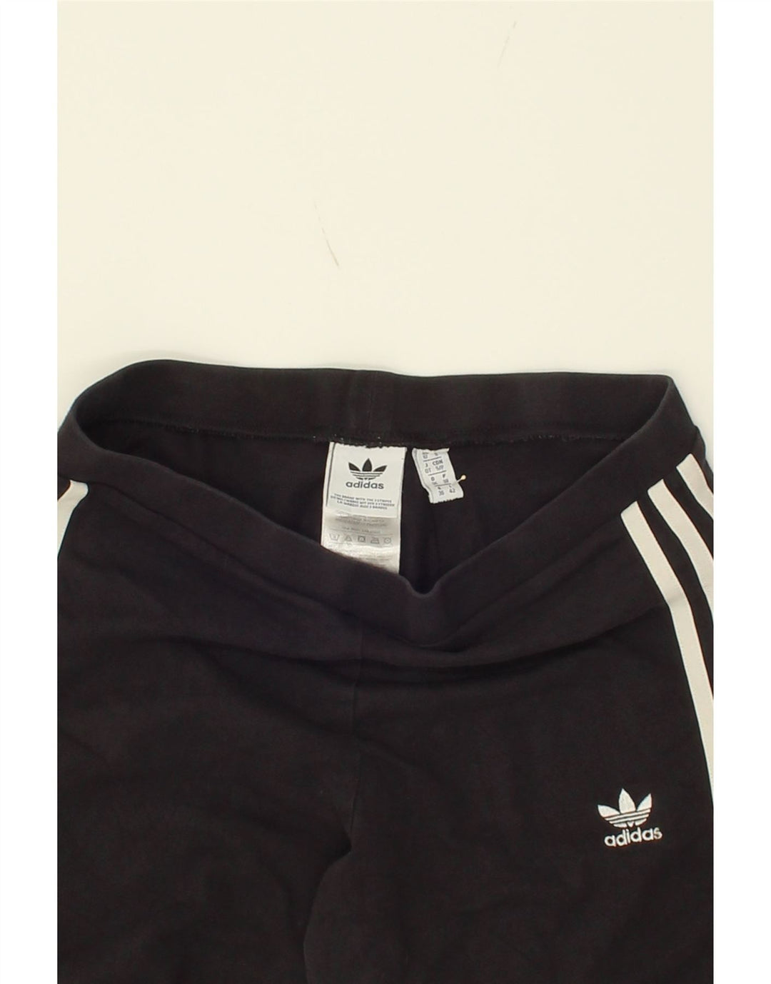 ADIDAS Womens Leggings UK 10 Small  Black Cotton Vintage Adidas and Second-Hand Adidas from Messina Hembry 