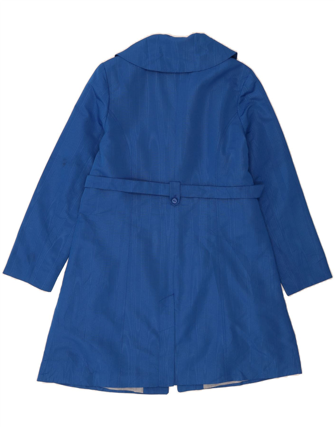 MOSSIMO Womens Overcoat UK 18  XL Blue Striped Polyester Vintage Mossimo and Second-Hand Mossimo from Messina Hembry 