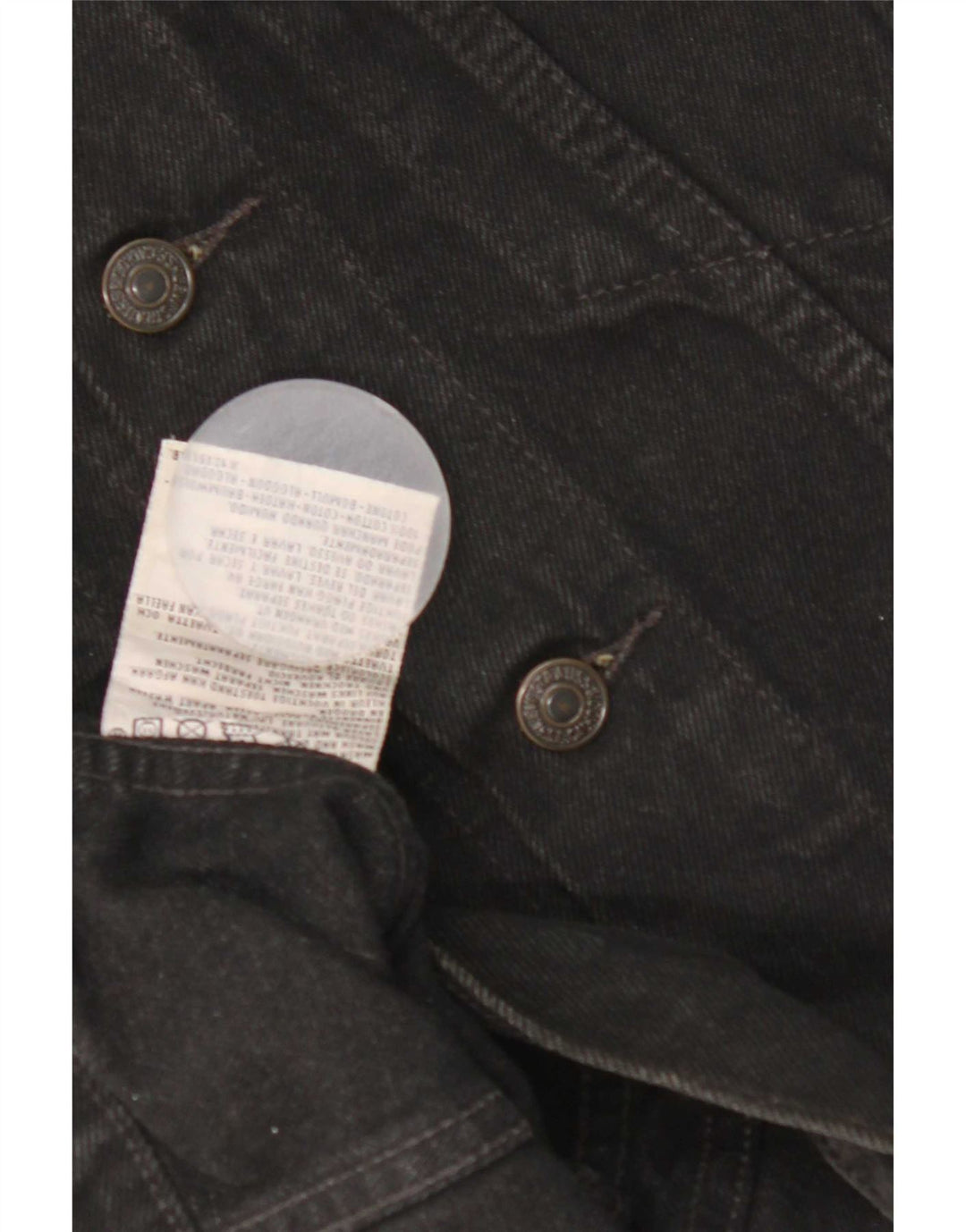 Męska kamizelka dżinsowa Levi's UK 38, średnia czarna bawełna