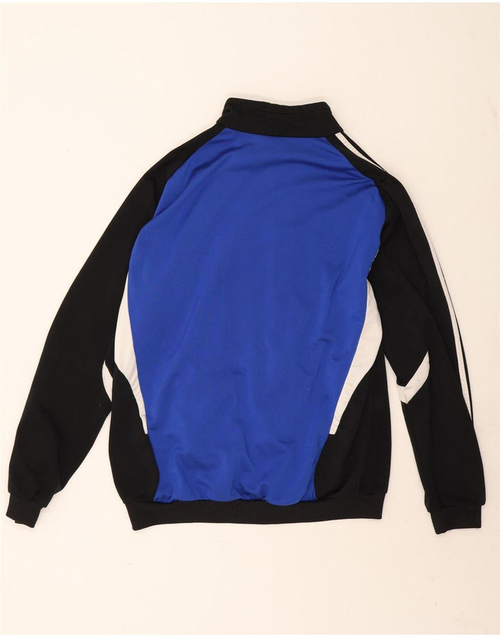 Adidas Męska bluza dresowa UK 44/46 Duży niebieski poliester z blokami kolorów