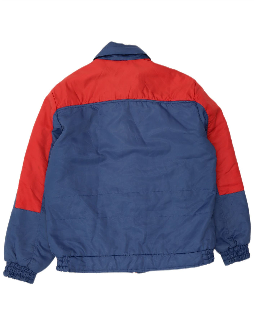 Vintage męska ocieplana kurtka IT 52 XL, niebieski poliester w blokach kolorów