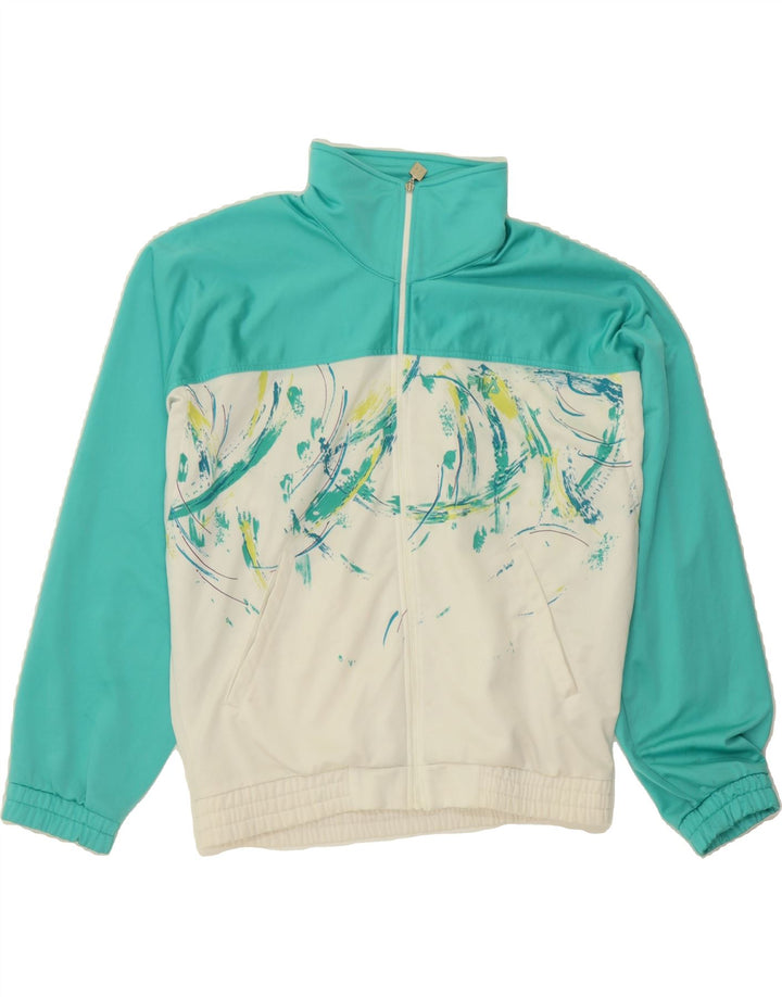 FILA Womens Tracksuit Top Jacket US 6 Medium Turquoise Colourblock Vintage Fila and Second-Hand Fila from Messina Hembry 