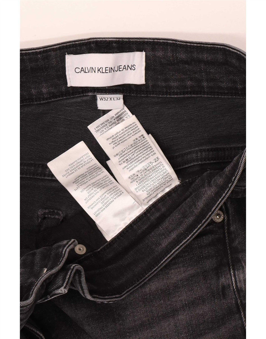 Męskie jeansy Calvin Klein W32 L32 Szara bawełna