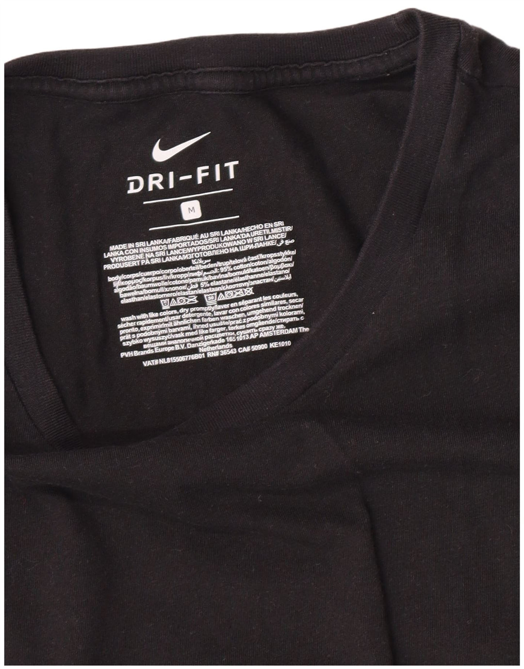 Męski T-shirt Nike Dri Fit Top, średni czarny, bawełniany