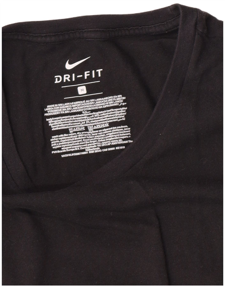 Męski T-shirt Nike Dri Fit Top, średni czarny, bawełniany