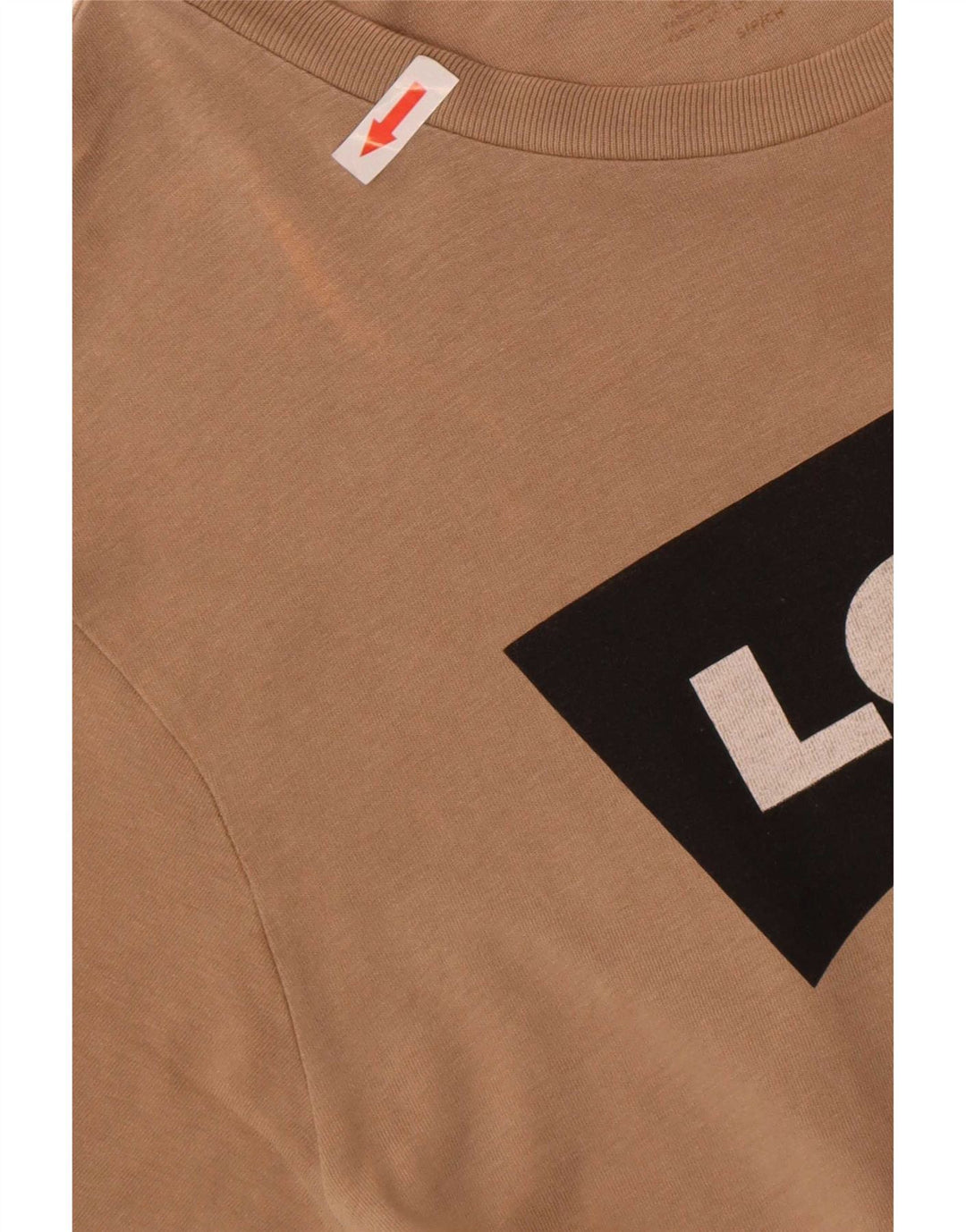 Męski T-shirt z grafiką Levi's, mały, brązowy, bawełniany