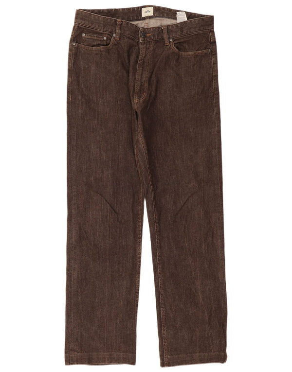 CERRUTI 1881 Mens Straight Jeans W36 L31  Brown Cotton