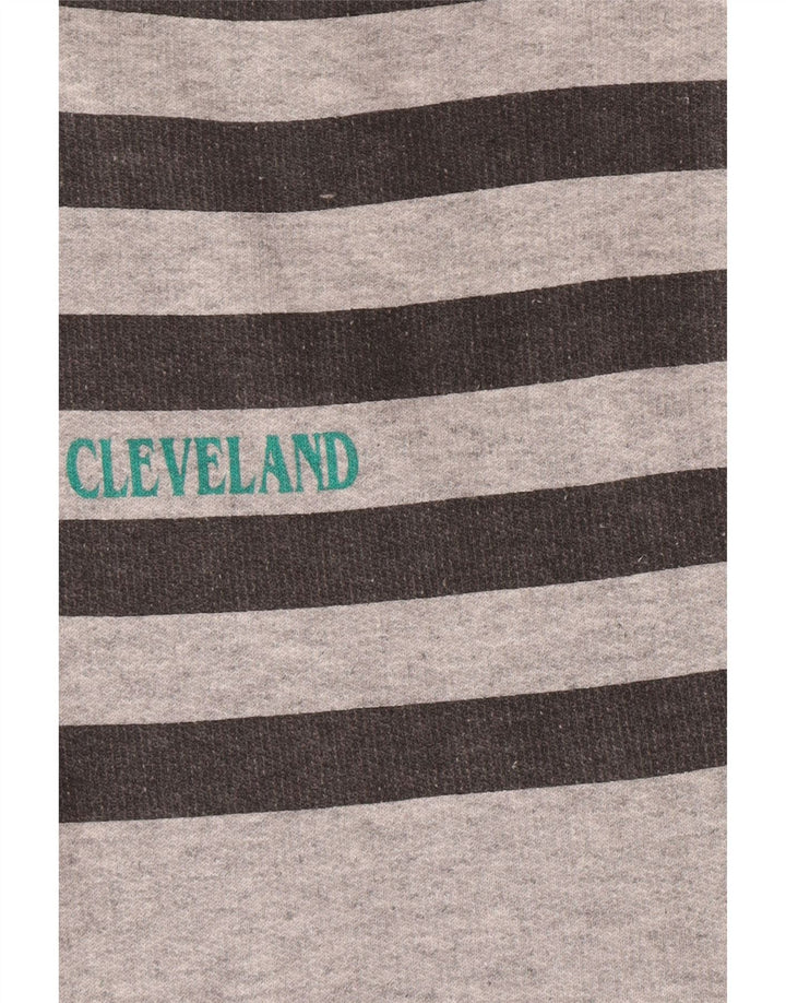 Męska kurtka dresowa bez rękawów w stylu vintage, w średnie szare paski