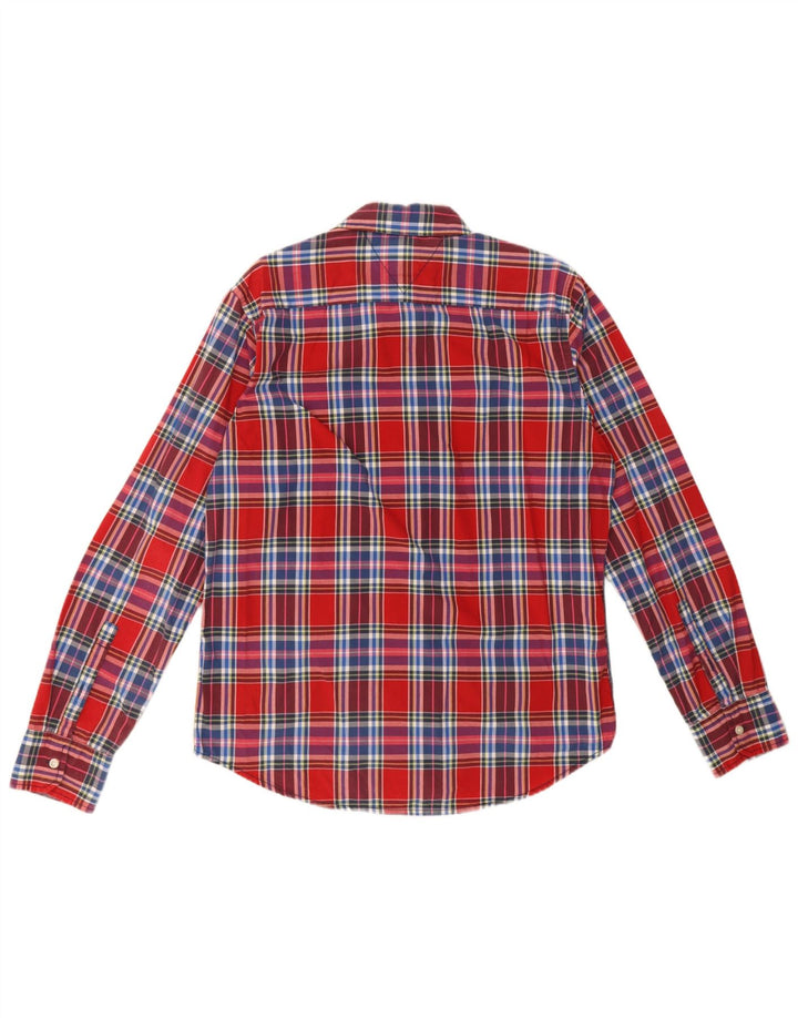 Koszula męska Tommy Hilfiger, duża, bawełniana w czerwoną kratę