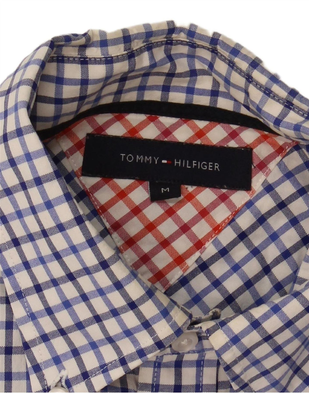 TOMMY HILFIGER Mens Shirt Medium Blue Check