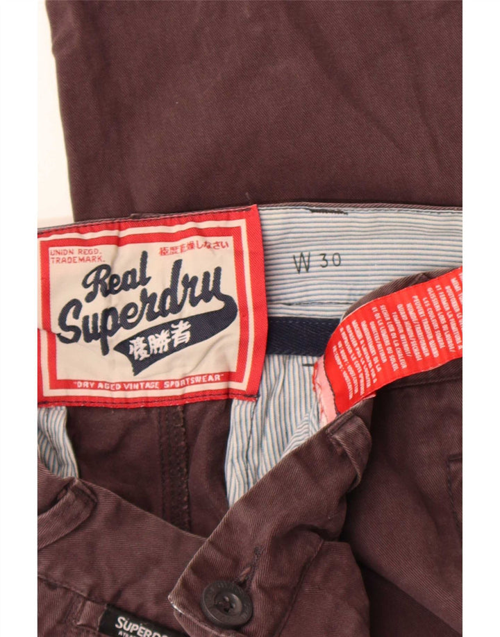 Męskie spodenki Chino Superdry W30 Średniobrązowy, bawełniany