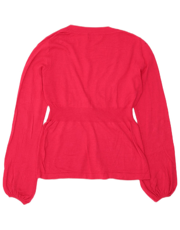 Marks & Spencer Damski sweter kardigan UK 8 Small Pink Wiskoza