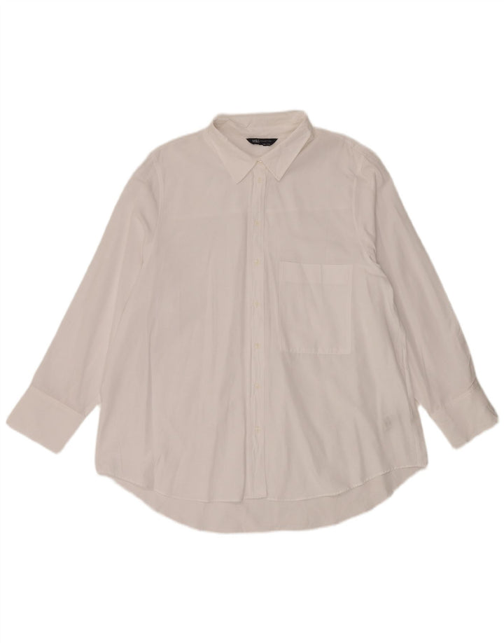 Marks & Spencer Damska koszula oversize UK 18 XL, biała, bawełniana