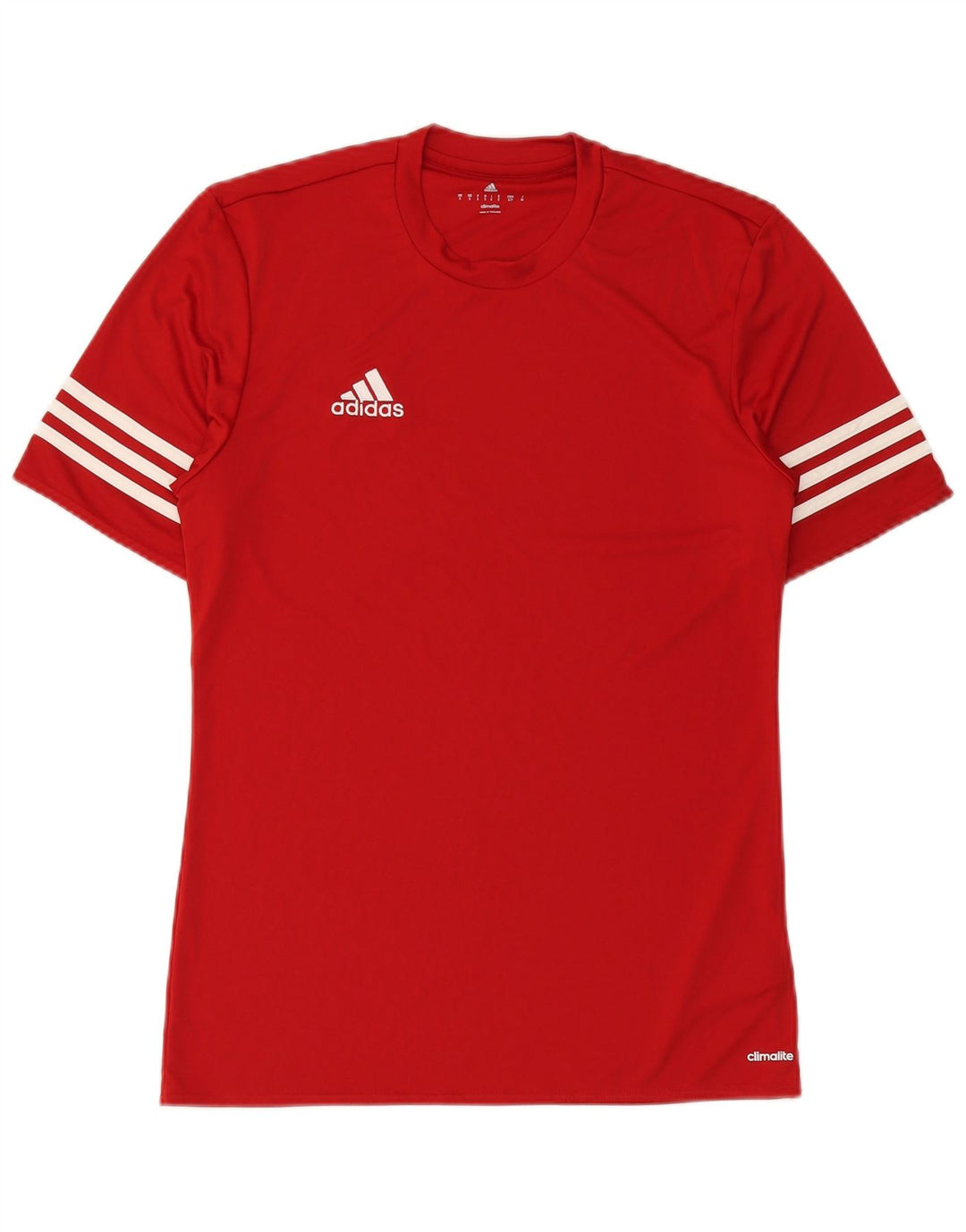 Męski T-shirt ADIDAS Climalite, mały, czerwony, poliester