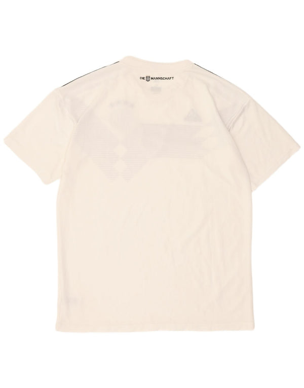 Adidas Mens Deutscher Fussball Bund Graphic T-Shirt Top XL White Polyester