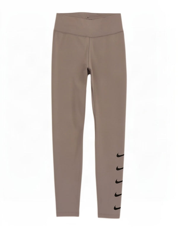 Damskie legginsy Nike Dri Fit Graphic UK 12, średnioszary, poliestrowy