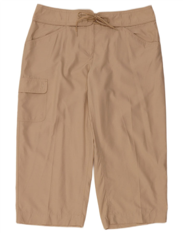 Spodnie damskie Izod Capri Cargo US 12 Large W34 L21 Beżowy poliester