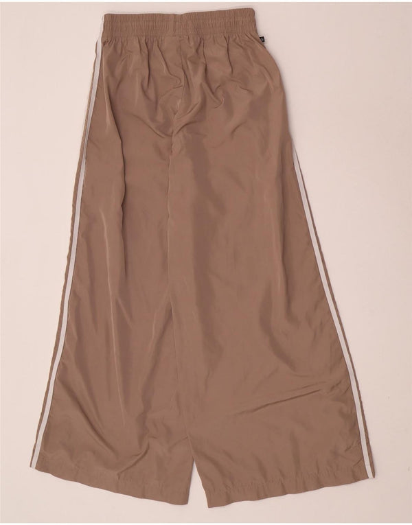 Damskie spodnie dresowe Adidas z szerokimi nogawkami, UK 8/10, małe, beżowe