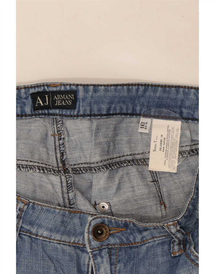 Damskie jeansy ARMANI w trudnej sytuacji Bootcut W31 L29, niebieska bawełna