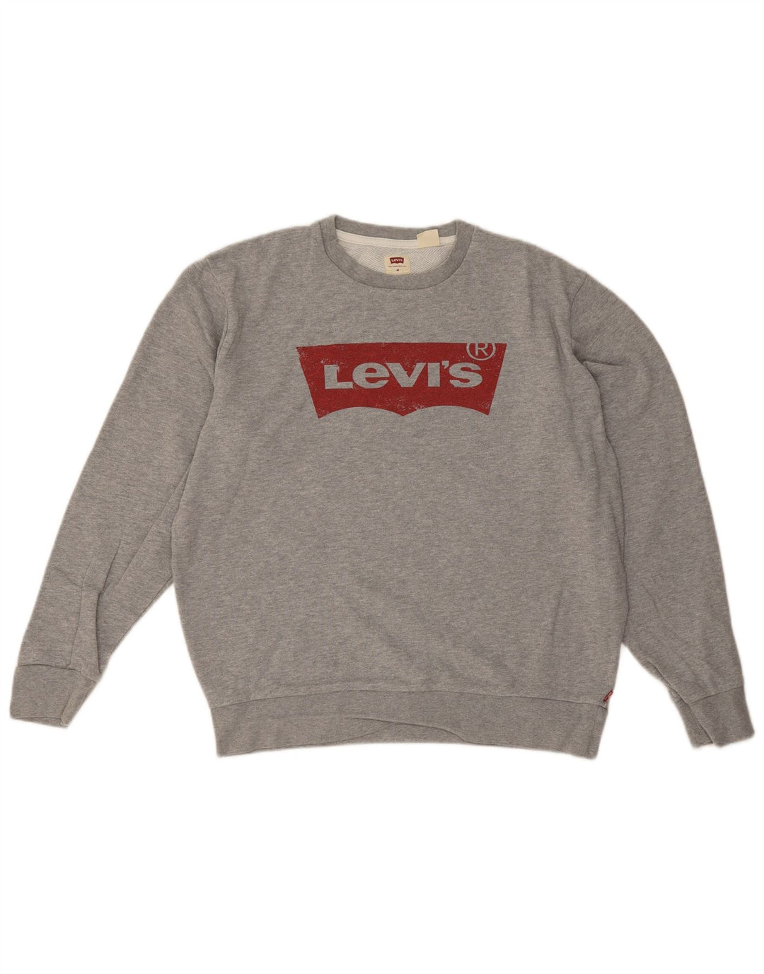 Męski sweter z grafiką Levi's, średnioszary, nakrapiany