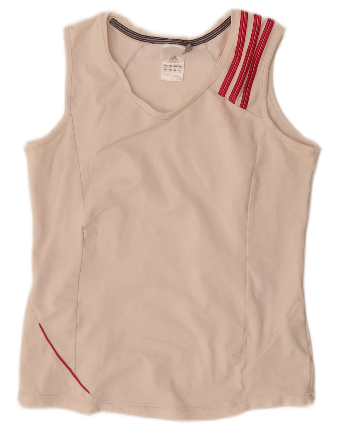 Adidas Damska Climalite Crop Vest Top UK 14 Średni Złamany Biały Poliester