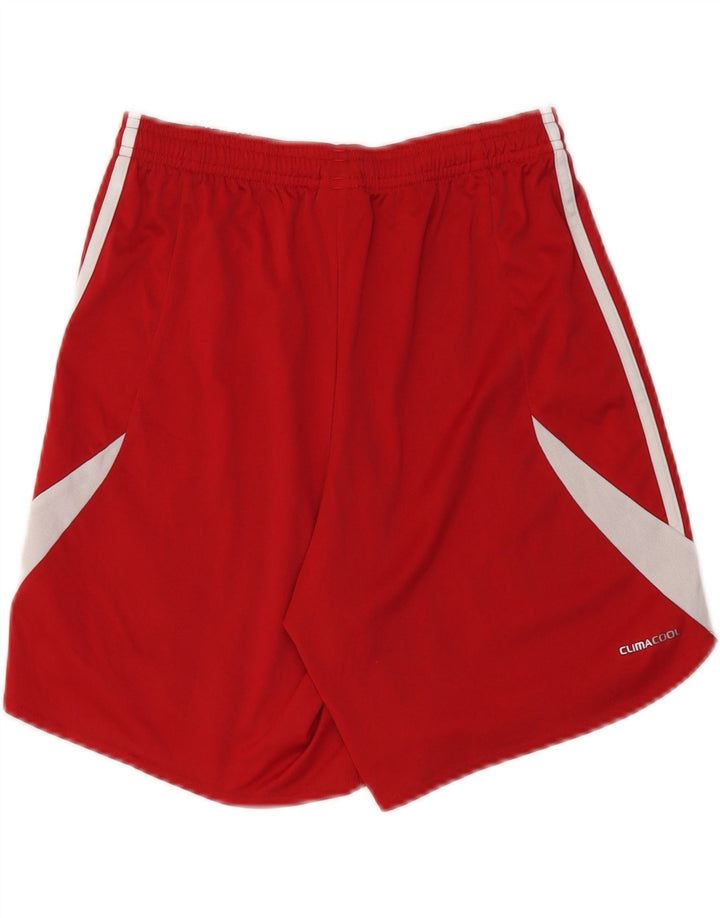 Męskie spodenki sportowe Adidas Climacool, małe, czerwone, z blokami kolorów, poliestrowe