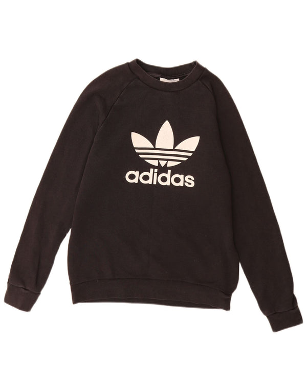 Adidas Męska bluza graficzna Jumper XS Czarna bawełniana