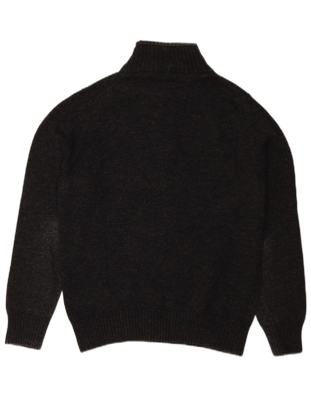 Męski sweter z zamkiem błyskawicznym Trussardi Jeans, mały, szary, wełniany