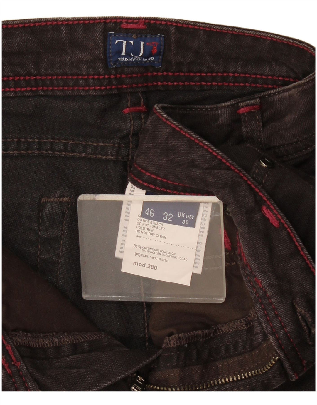 Dżinsy damskie Trussardi W30 L33 Brązowa bawełna