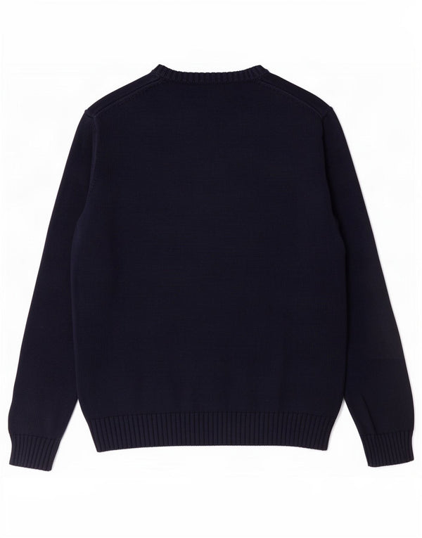 Polo Ralph Lauren Męski sweter z dekoltem w łódkę, duży, granatowy, bawełniany
