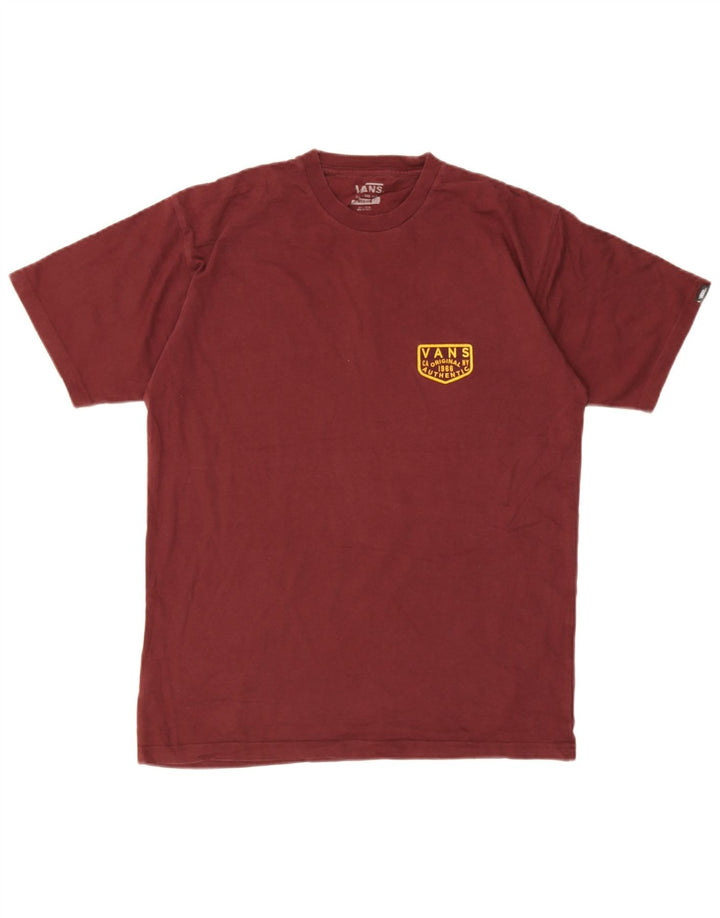 Męski t-shirt z grafiką Vans, średni bordowy