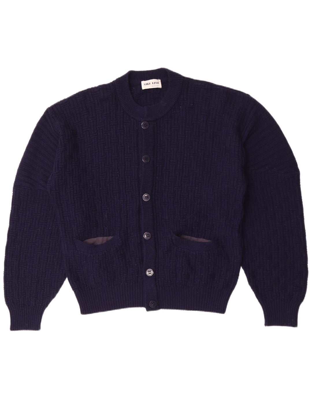 Męski sweter rozpinany Niki Line, duży, granatowy