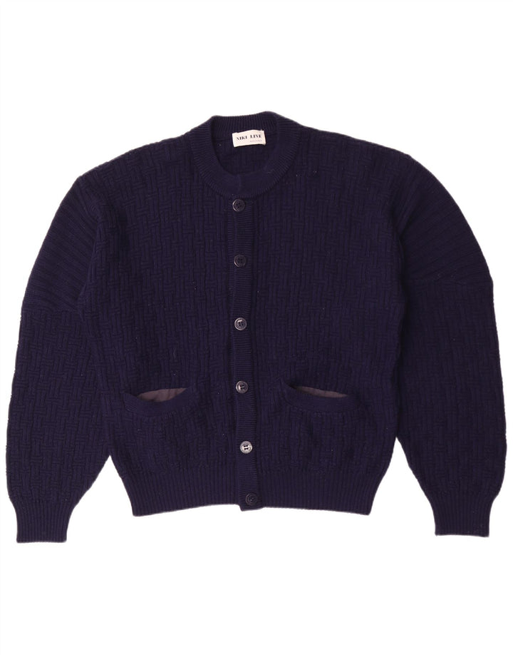 Męski sweter rozpinany Niki Line, duży, granatowy