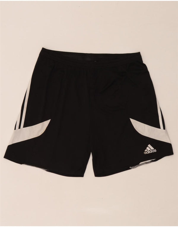 Męskie spodenki sportowe Adidas Climalite, duże, czarne, z blokami kolorów, z poliestru