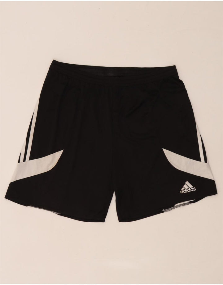 Męskie spodenki sportowe Adidas Climalite, duże, czarne, z blokami kolorów, z poliestru