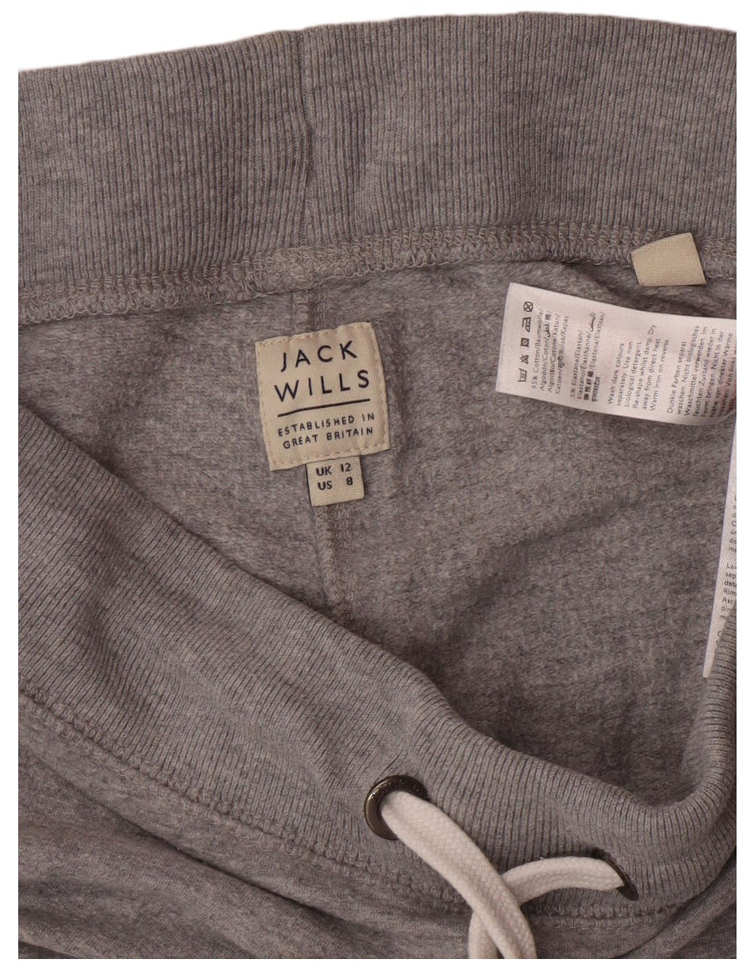Damskie spodnie dresowe JACK WILLS Graphic Joggers UK 12 Medium Grey