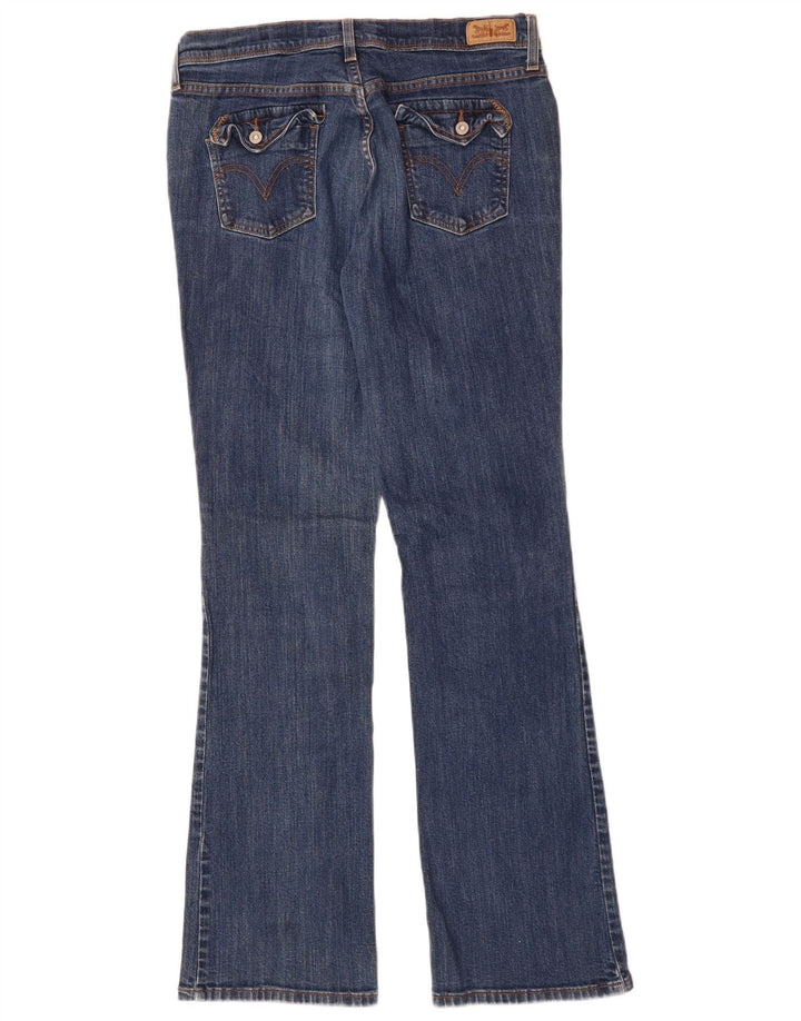 Damskie jeansy LEVI'S 515 Bootcut US 10, duże, W32 L32, niebieska bawełna