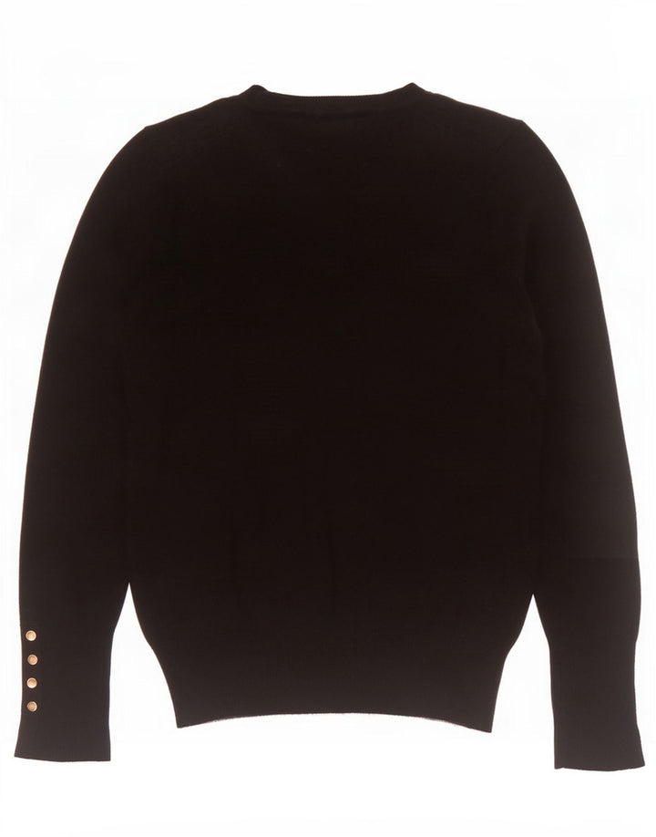 Sweter damski Zara z dekoltem w łódkę UK 8, mały, czarny