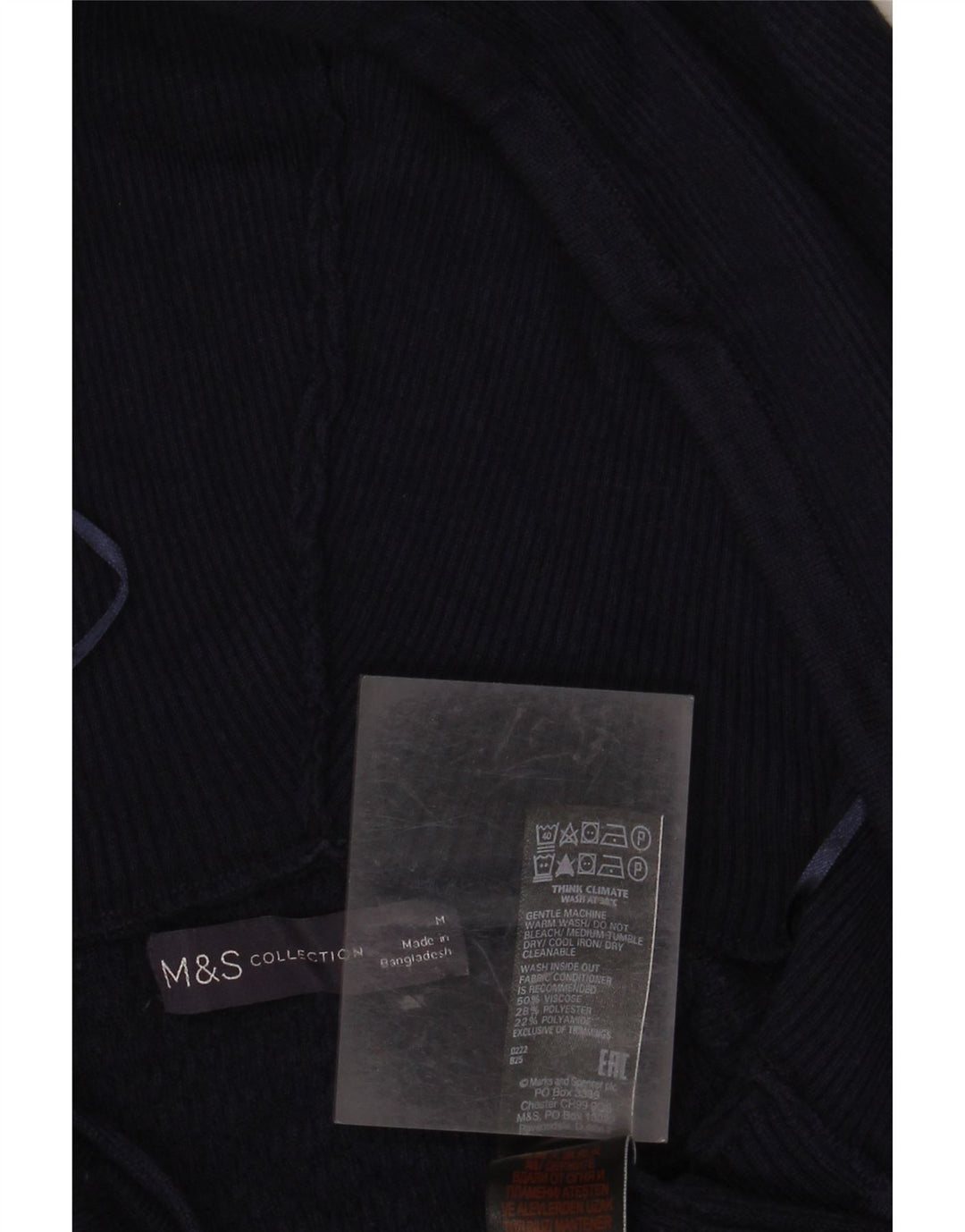 MARKS & SPENCER Damski sweter o luźnym kroju, UK 14, średni granat