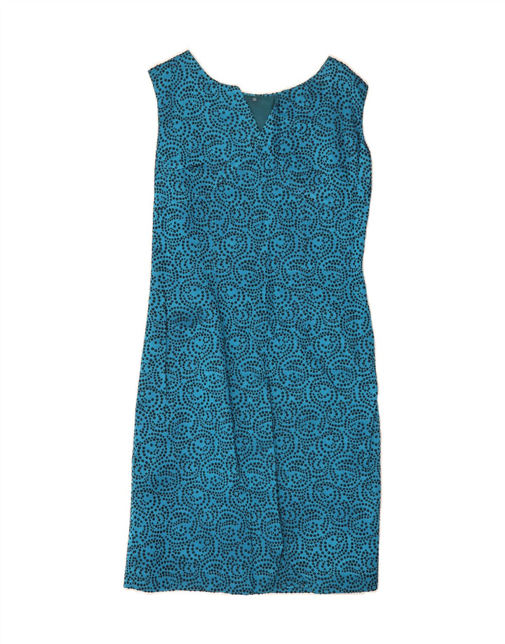 RIO Womens Sleeveless Sheath Dress EU 42 Large Blue Spotted Vintage Rio and Second-Hand Rio from Messina Hembry 