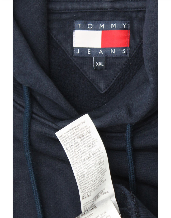 Męski sweter z kapturem TOMMY HILFIGER 2XL, granatowy, bawełniany