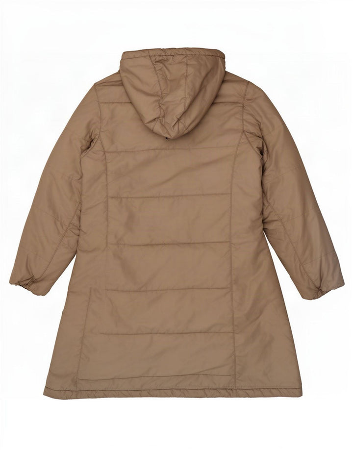 Damski ocieplany płaszcz z kapturem Jack Wolfskin UK 12/14 Średni beżowy poliester