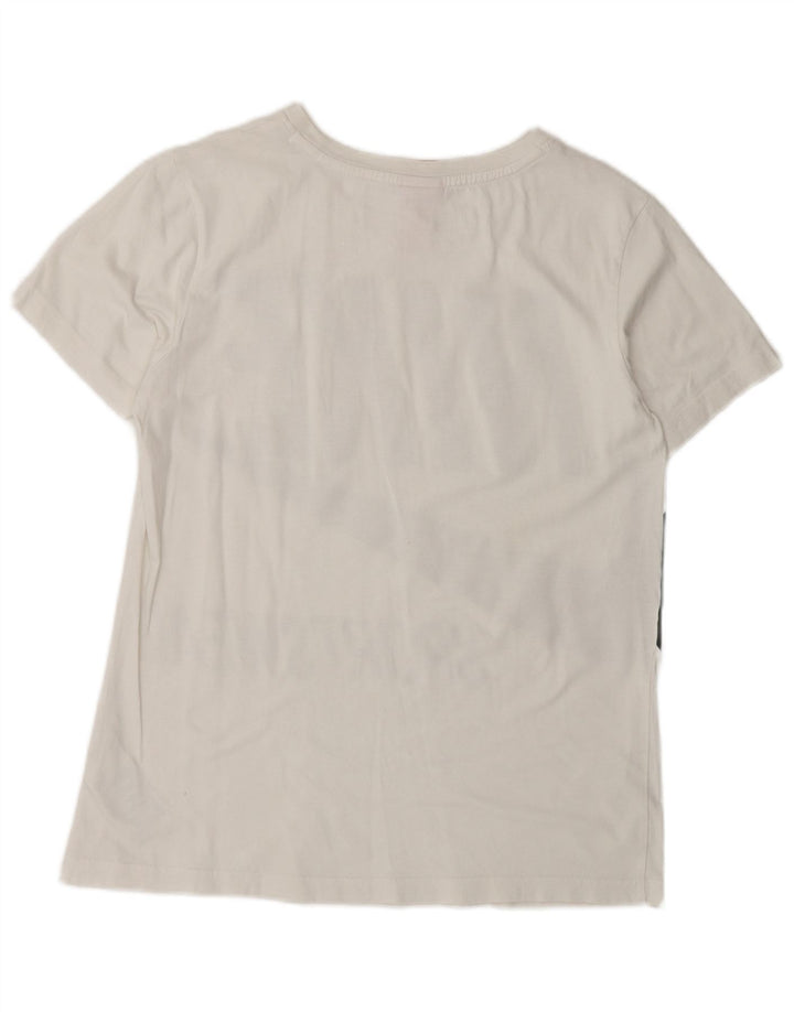 Męski T-shirt z grafiką NIKE, mały, biały, bawełniany