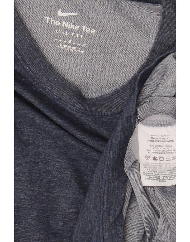 NIKE Mens Dri Fit T-Shirt Top Large Navy Blue Vintage Nike and Second-Hand Nike from Messina Hembry 