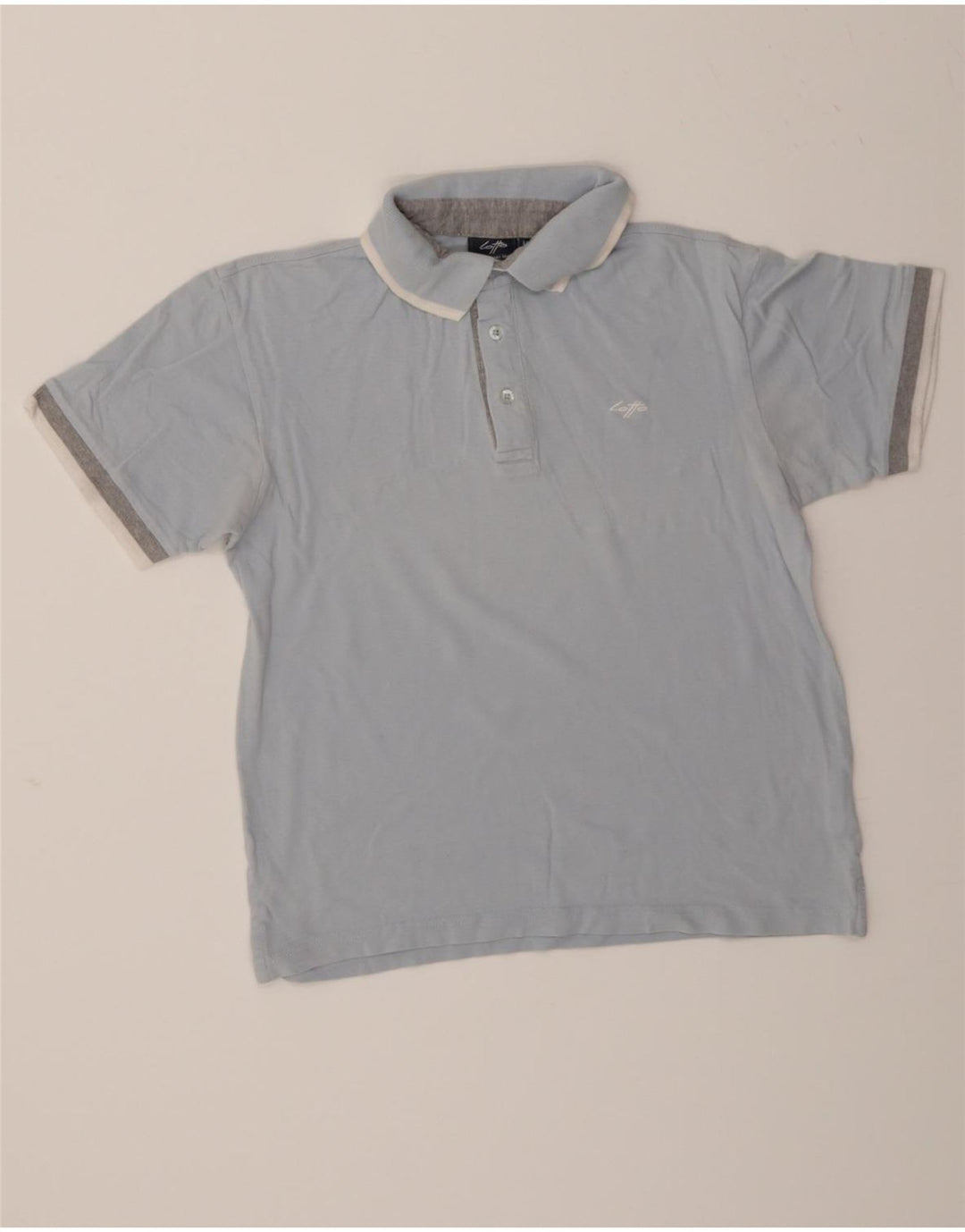 LOTTO Boys Polo Shirt 11-12 Years Medium Blue Cotton Vintage Lotto and Second-Hand Lotto from Messina Hembry 