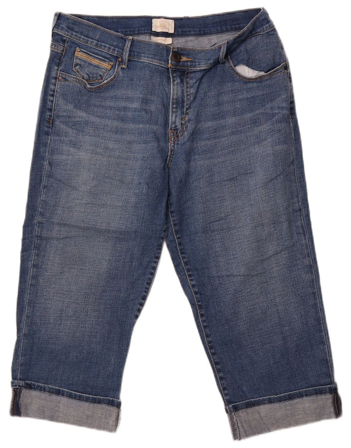 Damskie dżinsy Levi's 515 Capri US 12 duże W34 L18 Niebieska bawełna