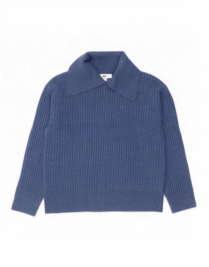 Marks & Spencer Damski sweter oversize z golfem UK 10 Small Blue