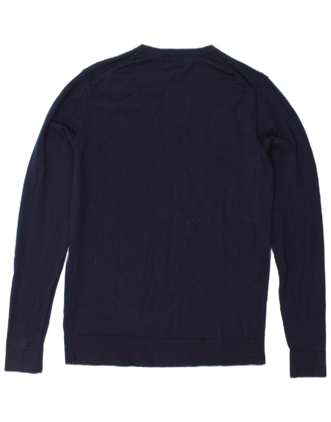 JACK & JONES Męski sweter z okrągłym dekoltem, mały, granatowy, wełniany