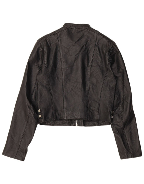 Conbipel damska kurtka motocyklowa ze skóry Crop IT 44, średnia czarna skóra